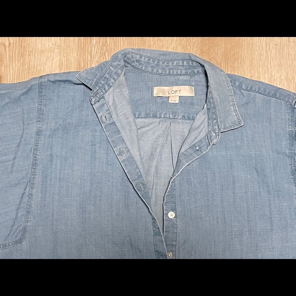 Loft Chambray Button Up